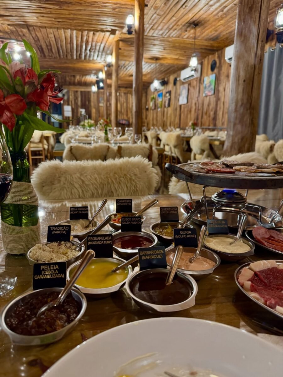 Sequência de Fondue ao lado da Rua Coberta